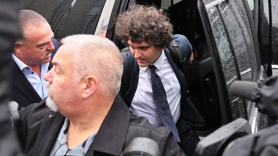 Sam Bankman-Fried arrives at the court in New York, on 3 January