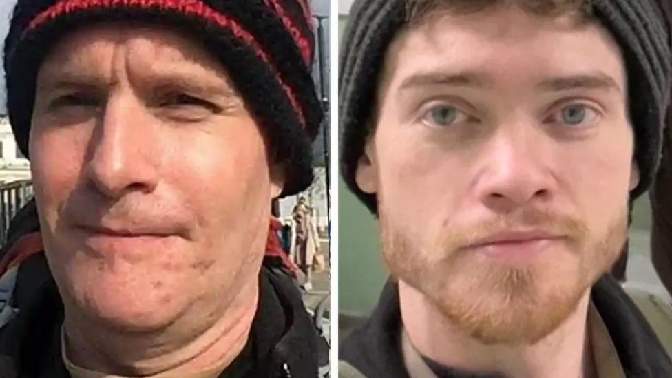 UK nationals Andrew Bagshaw (L) and Christopher Parry (R) were doing voluntary work, police said, but have not been heard of since Friday