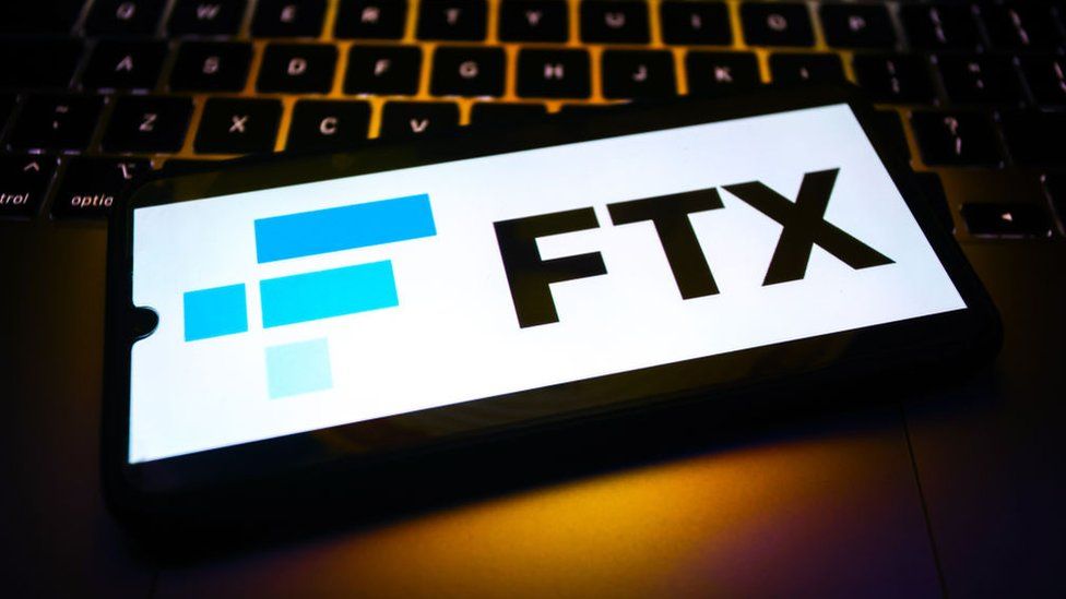 FTX logo on a screen