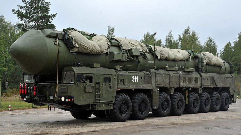 A Russian RS-24 Yars strategic nuclear missile