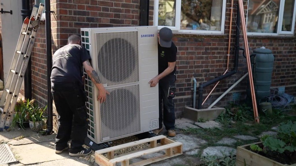 Air source heat pumps have to be fitted a certain distance from a neighbour's property and there can be noise issues