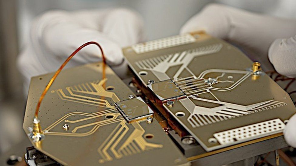The researchers connected two chips together and sent record amounts of quantum information at unprecedented speeds and reliability