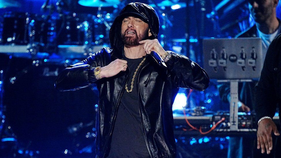 Eminem was inducted into the Rock & Roll Hall of Fame last year