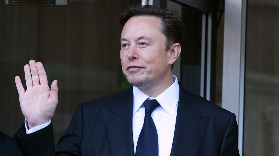 Tesla CEO Elon Musk leaves the Phillip Burton Federal Building on 24 January 2023 in San Francisco, California.