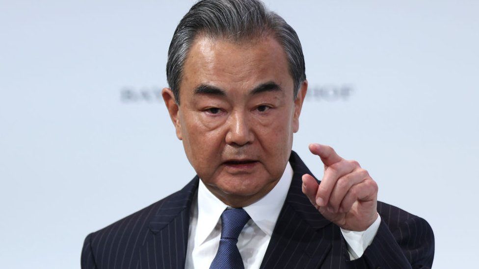 Chinese foreign affairs Minister Wang Yi delivered a speech in Munich on Saturday