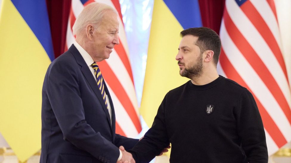 US President Joe Biden made a surprise trip to Kyiv on Monday