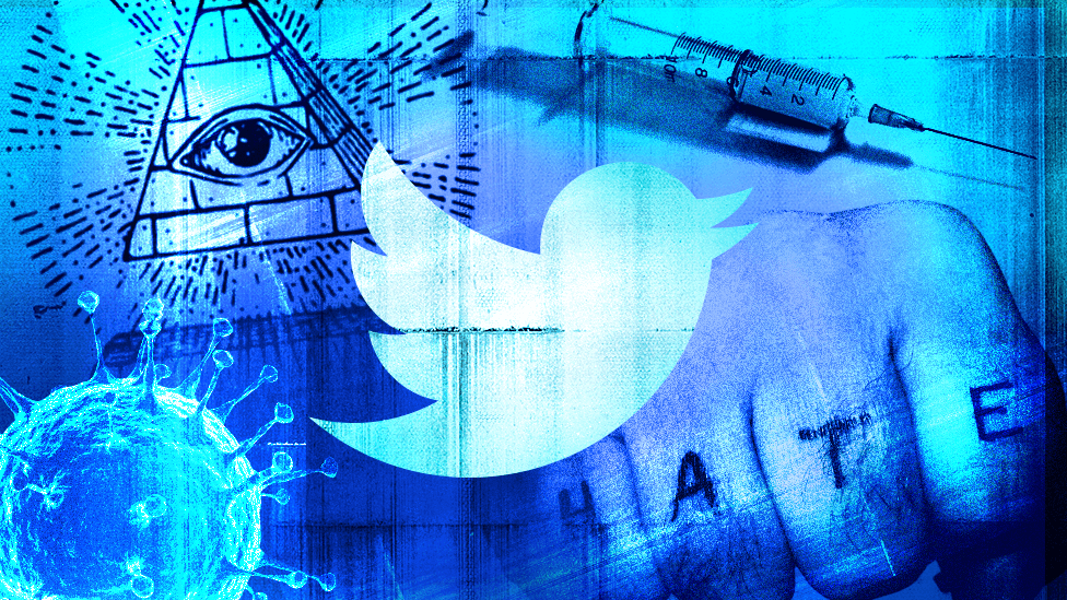 Ненавистники и сторонники теории заговора снова в Twitter 2 Twitter заявляет, что его правила по-прежнему запрещают ненавистный, оскорбительный и насильственный контент, и сайт придерживается "нулевой терпимости" к сексуальной эксплуатации детей.