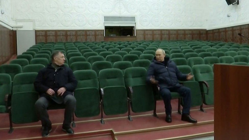 The concert hall was to be the venue for show trials of Ukrainian POWs but they were traded in a prisoner swap instead