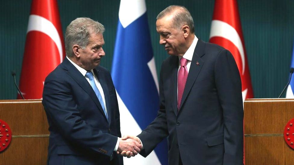 Finland's President Sauli Niinisto met with his Turkish counterpart, Recep Tayyip Erdogan, last month