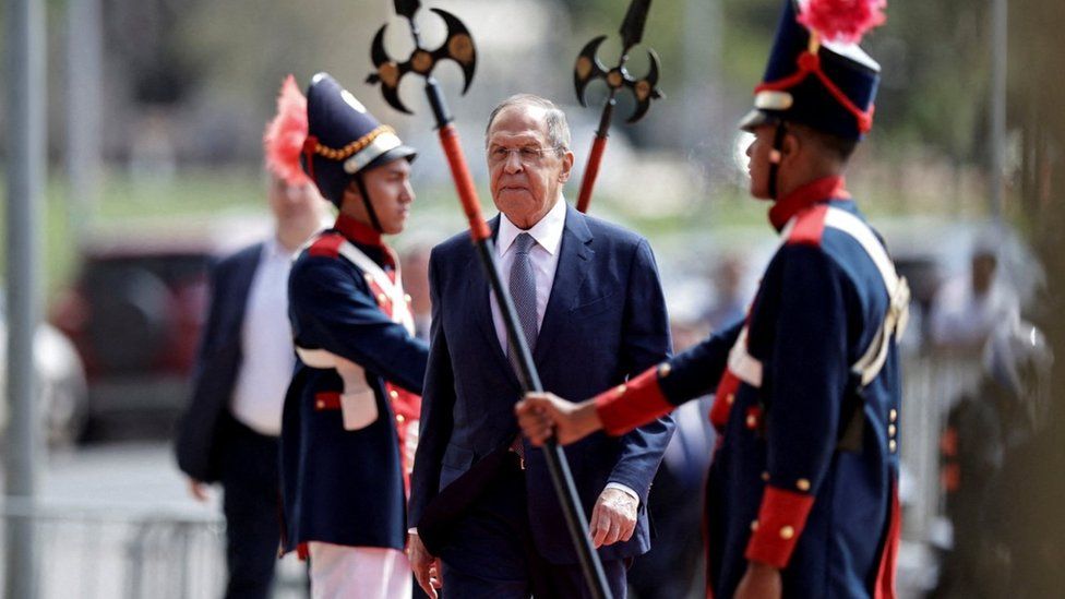 Russian Foreign Minister Sergei Lavrov is on a trip to Brazil