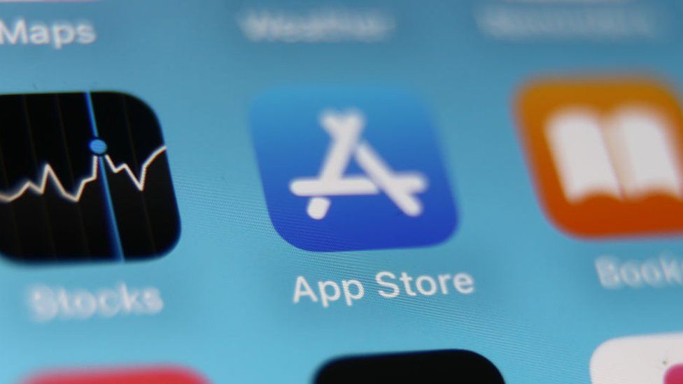 Apple's App Store app logo displayed alongside other apps on a screen