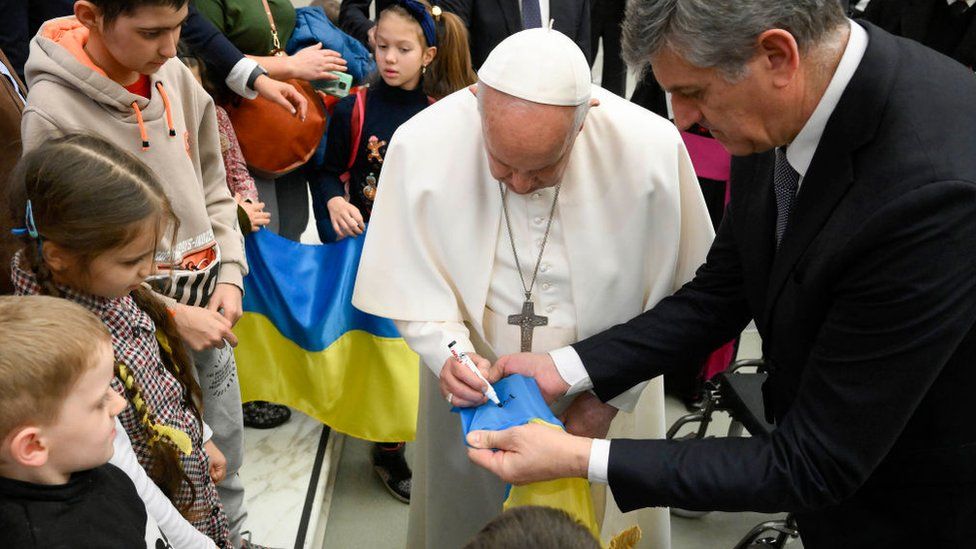 The Pope has spoken out against the war and the suffering of Ukrainians - but has not visited the country