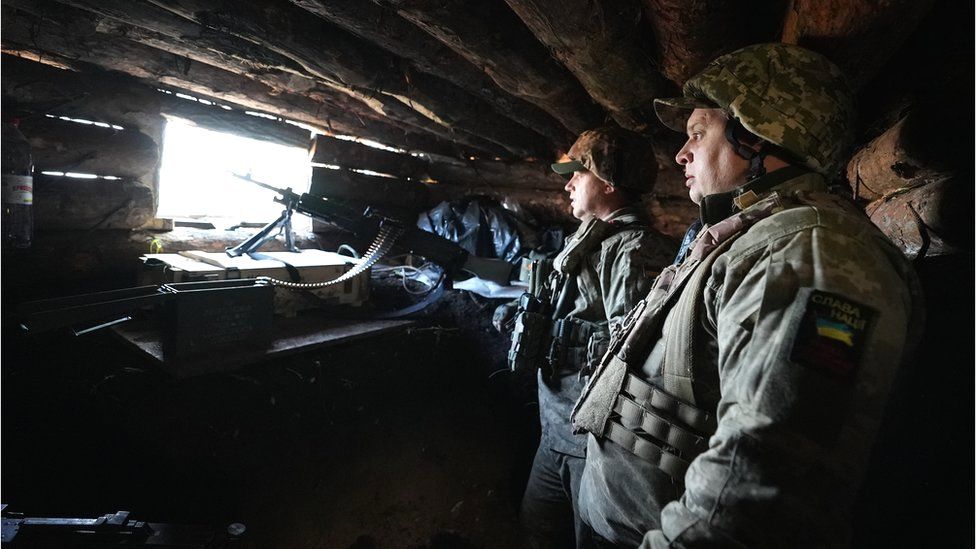 In a bunker just outside the city limits, Ukraine's 77th Brigade direct artillery fire to support their infantry