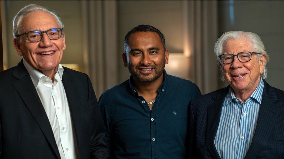 Robert Woodward (left) and Carl Bernstein (right) spoke to the BBC's Amol Rajan