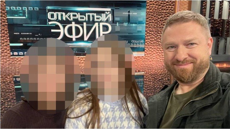 Alexander Malkevich (right) has recruited underage reporters for his propaganda channels