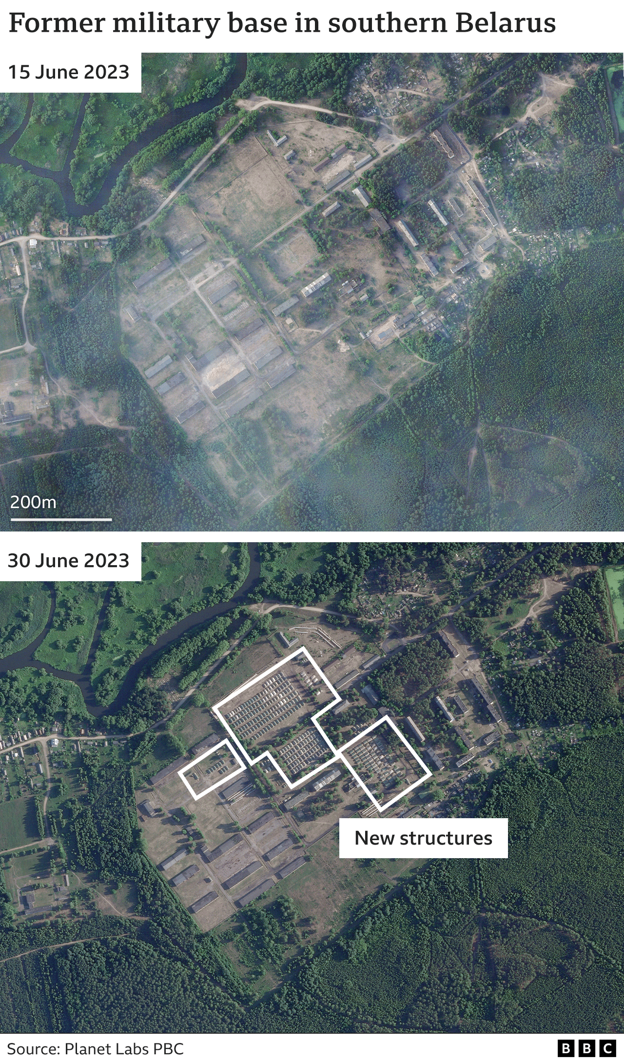 New structures in Military site in Belarus