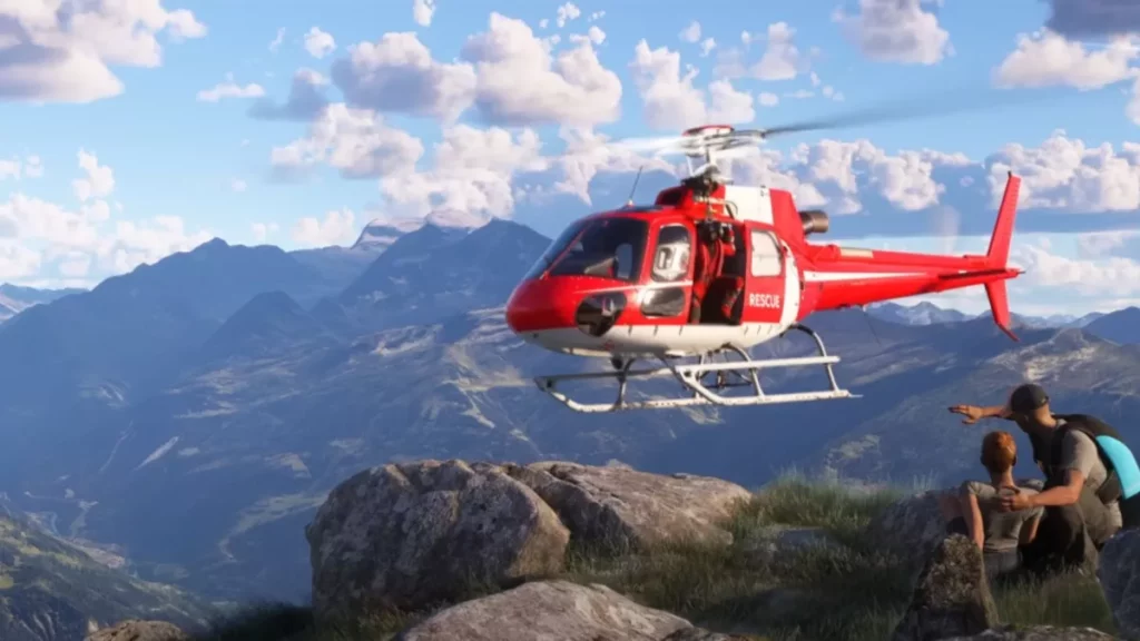 Спасение в горах в Microsoft Flight Simulator 2024