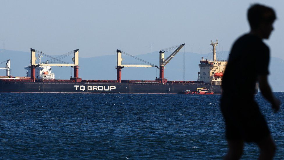 A grain ship that left a Ukrainian port earlier this week