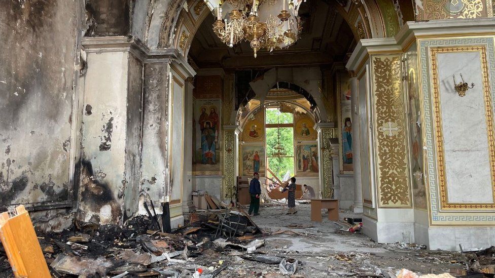 At the weekend Russian missile strikes severely damaged Odesa's Transfiguration Cathedral, in the city's Unesco world heritage-listed historic centre