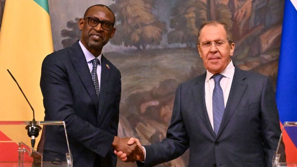 Allies: Russian Foreign Minister Sergei Lavrov and his Malian counterpart Abdoulaye Diop in Moscow last year