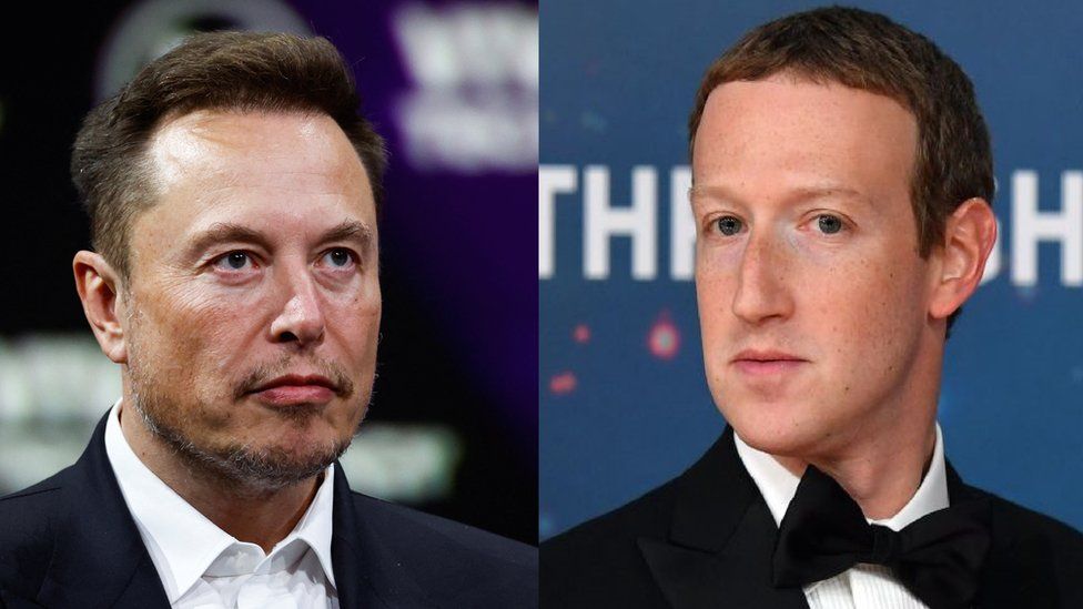 Elon Musk and Mark Zuckerberg.