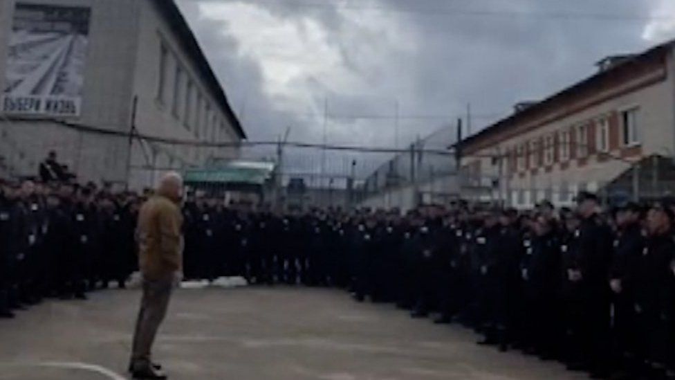 A leaked video shows Wagner's Yevgeny Prigozhin visiting a Russian prison