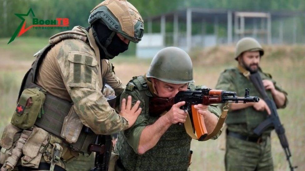 Wagner fighters have been seen training Belarusian army troops