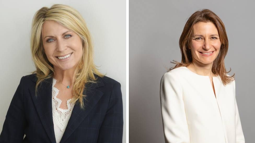 BBC News chief executive Deborah Turness (left) and Secretary of State for Culture, Media and Sport, Lucy Frazer (right) are on the sanctions list
