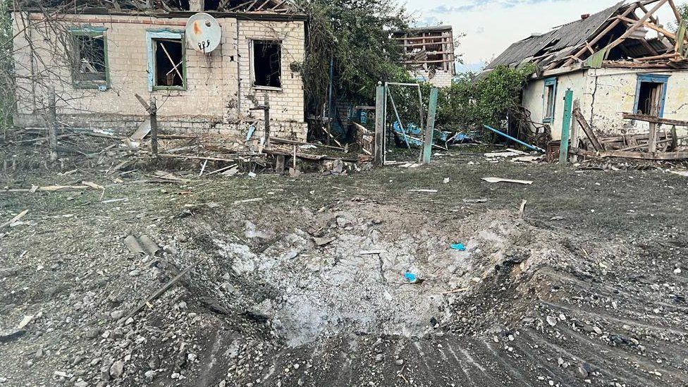 The head of Ukraine's Donetsk region Pavlo Kyrylenko posted photos of the damage on Telegram