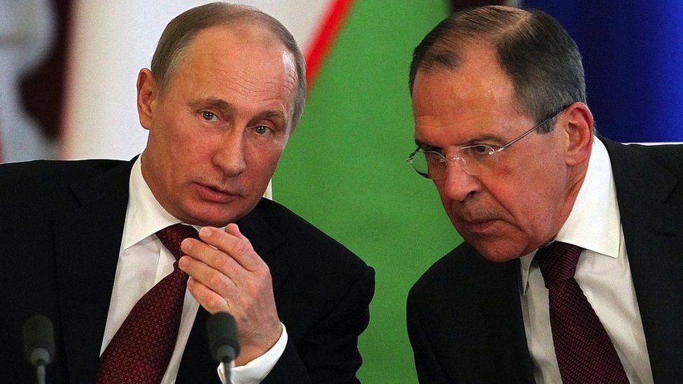 President Putin with Russian Foreign Minister Sergei Lavrov