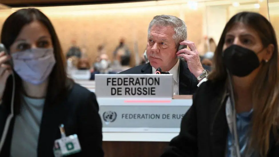 россия стремится вновь присоединиться к Совету ООН по правам человека 3 Посол россии Геннадий Гатилов на сессии Совета ООН по правам человека перед отстранением россии от должности