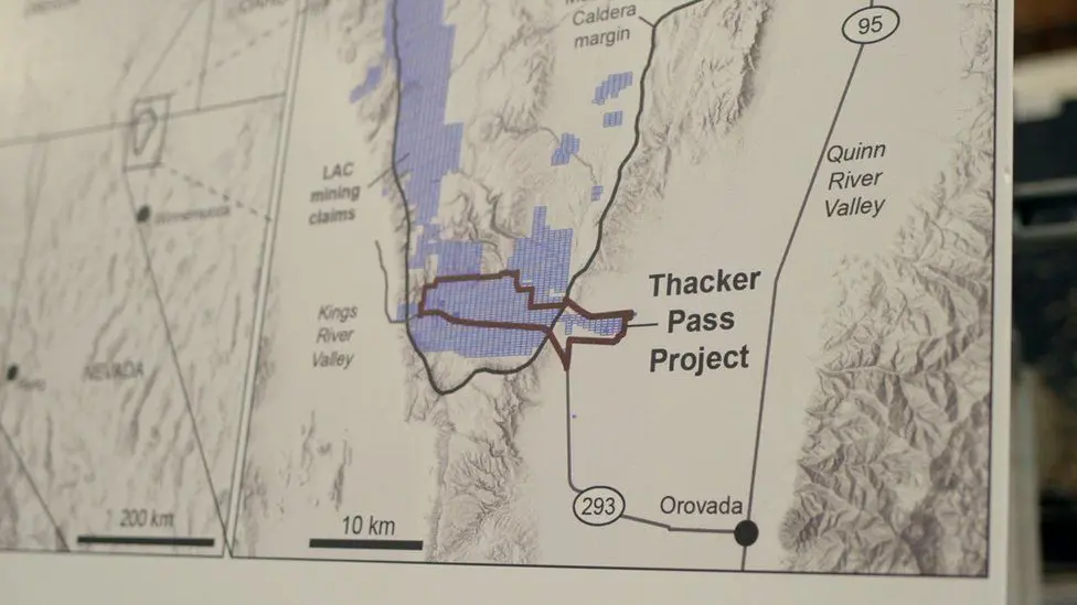 Местоположение проекта перевала Такер отмечено на карте