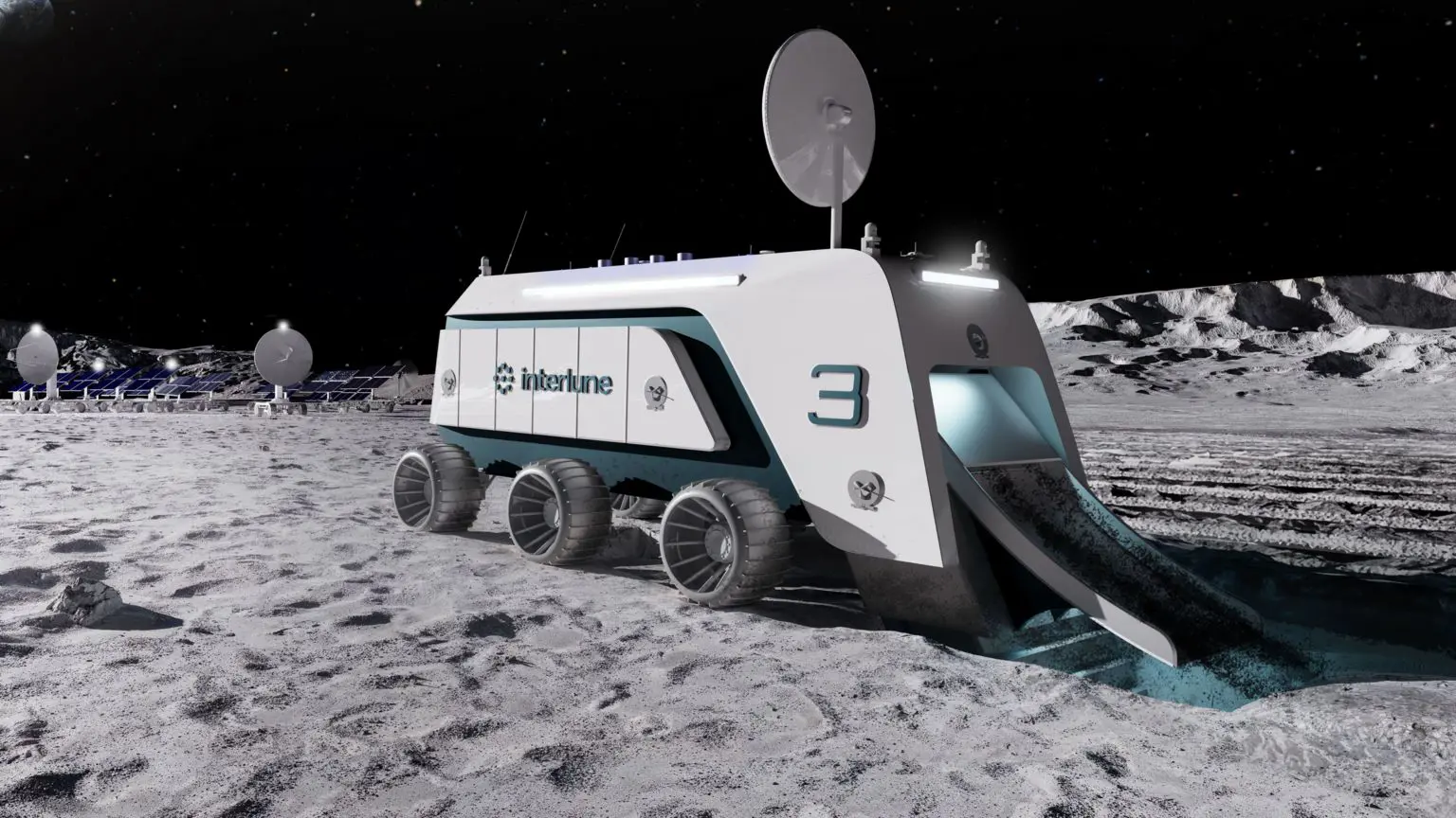 Что такое гелий-3, и можно ли его добыть на Луне? 2 Компания InterLune планирует вывести на Луну автономные горнодобывающие машины.